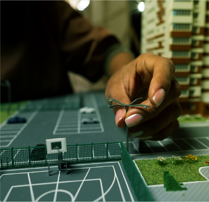 Projeto, maquete condomínio